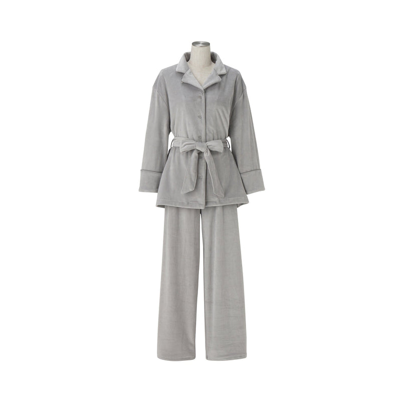 Hyaluronic Stretch Velour Pajama Gray