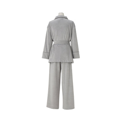 Hyaluronic Stretch Velour Pajama Gray