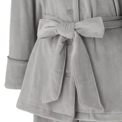 Hyaluronic Stretch Velour Pajama Gray