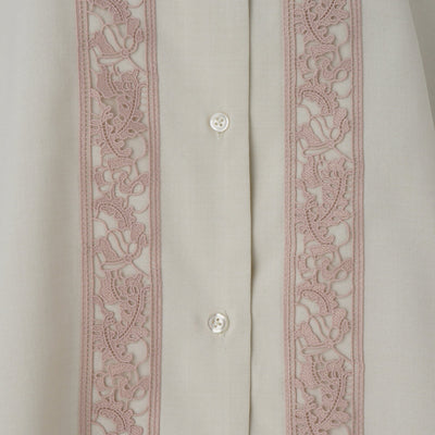 Temperature Control Lace Line Pajama Ivory