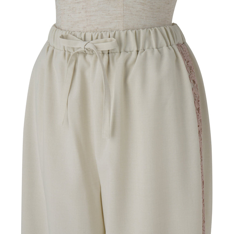 Temperature Control Lace Line Pajama Ivory