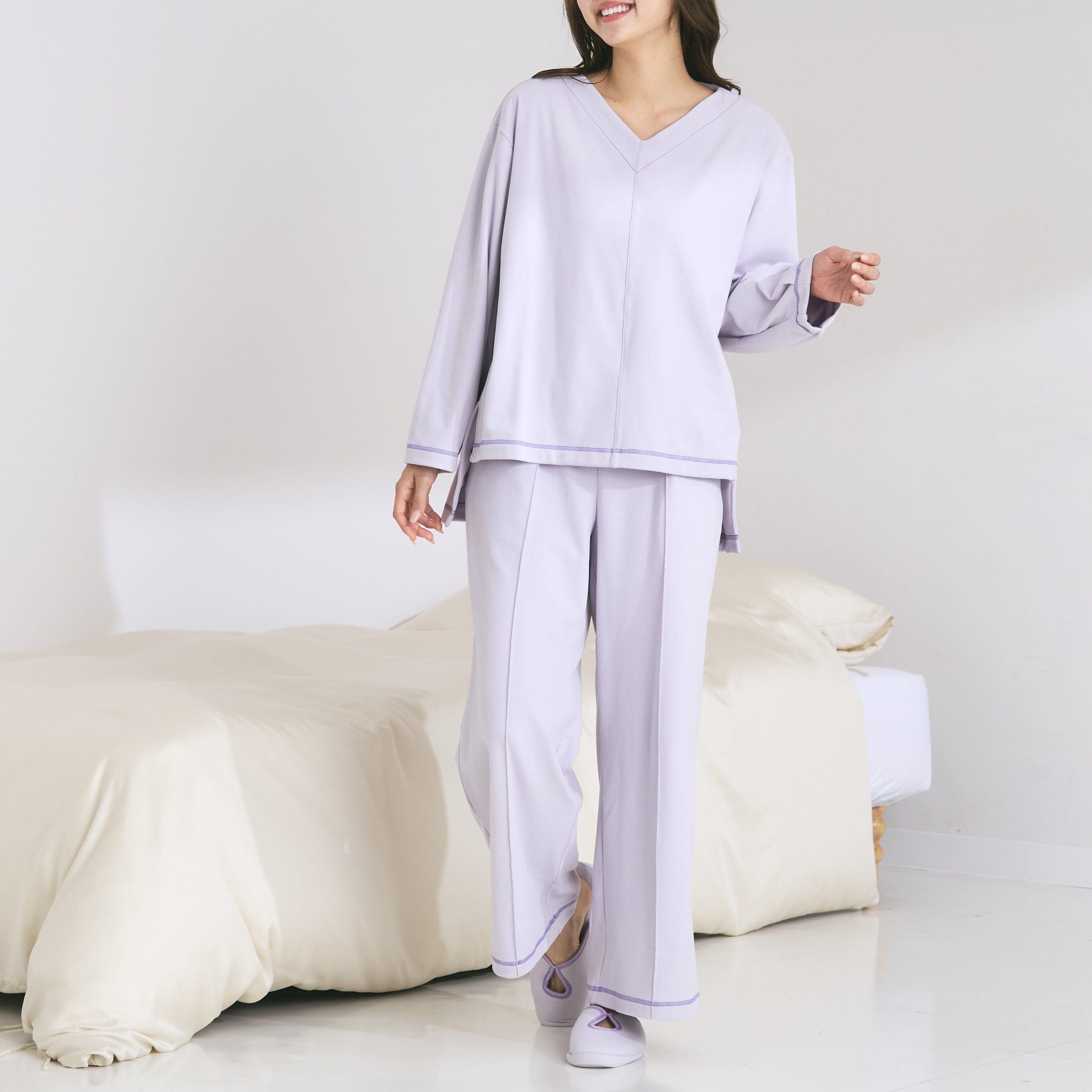 HUMIDITY CO 彈性睡衣 淺紫色