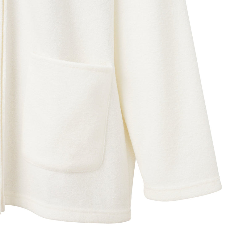 Cut Pile Cardigan Ivory