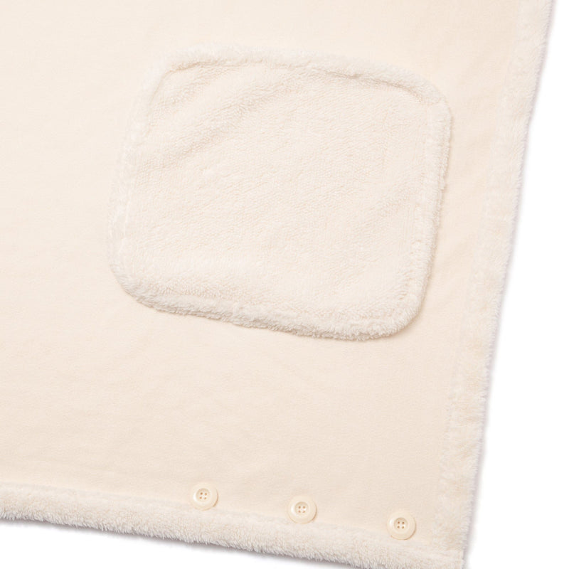 Reversible Warm Fleece 4-Way Poncho Small Ivory