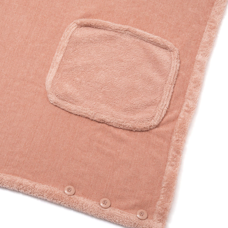 Reversible Warm Fleece 4-Way Poncho Small Pink