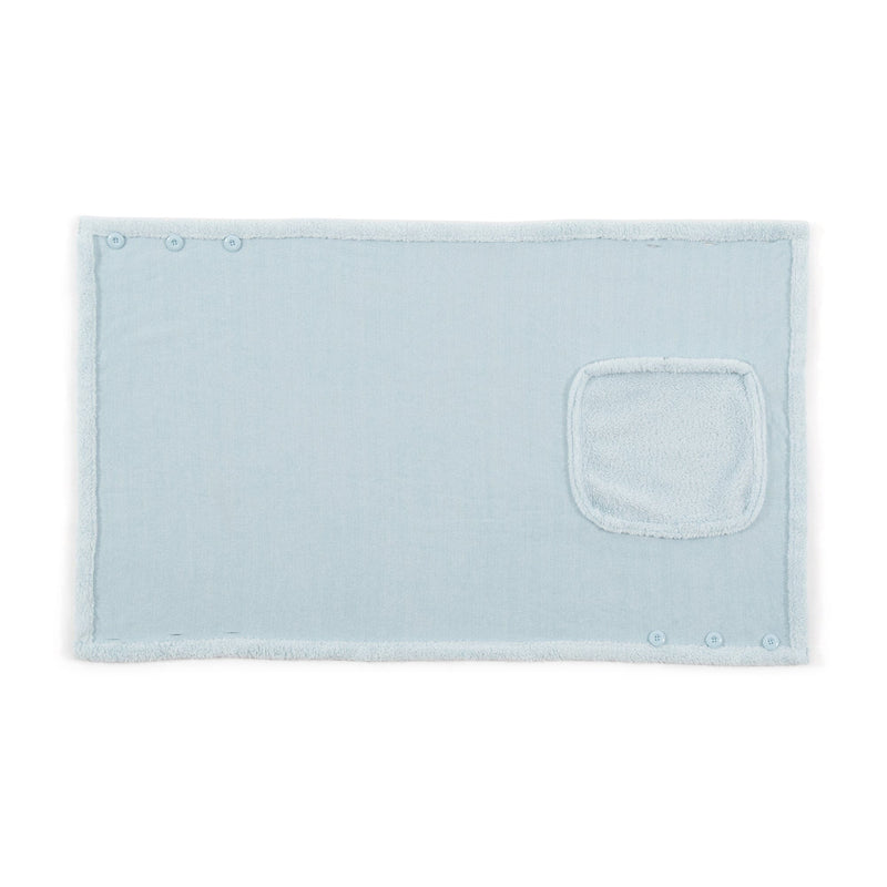 Reversible Warm Fleece 4-Way Poncho Small Light Blue