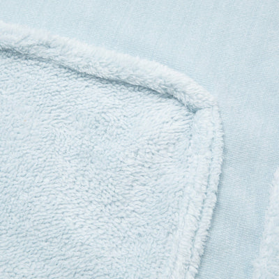 Reversible Warm Fleece 4-Way Poncho Small Light Blue