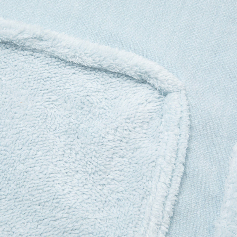 Reversible Warm Fleece 4-Way Poncho Small Light Blue