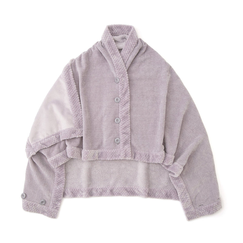 Reversible Warm Fleece 4-Way Poncho Large Gray