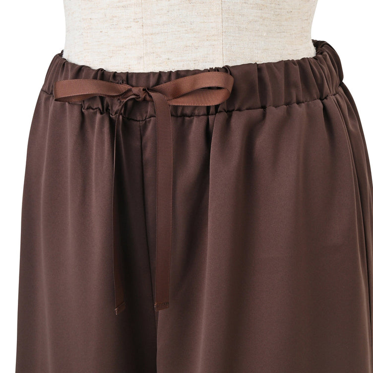 Heart Line Satin Pajamas Brown