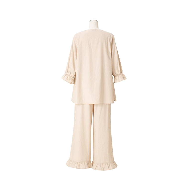 Moist Cotton Pajamas Light Beige