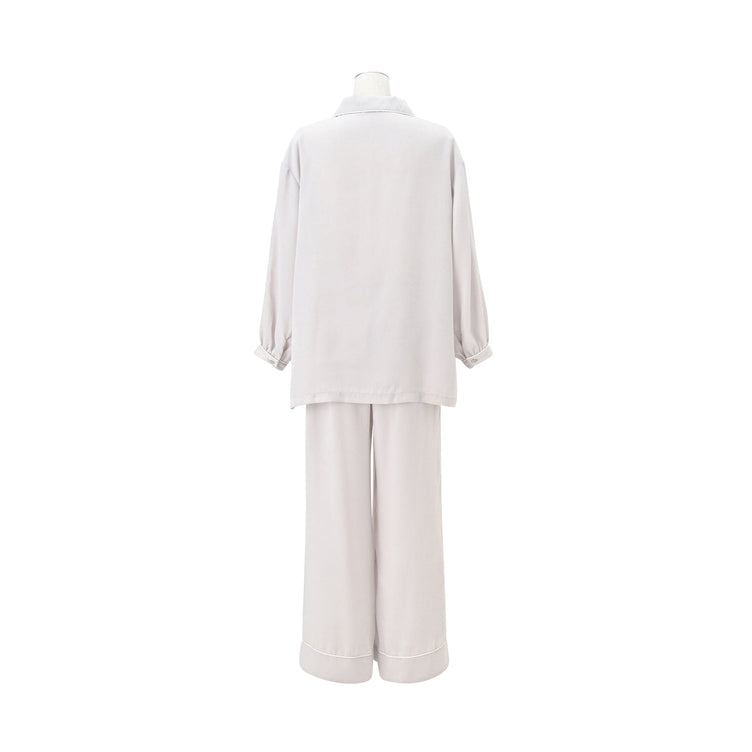 Temperature Control Satin Pajamas In Light Gray