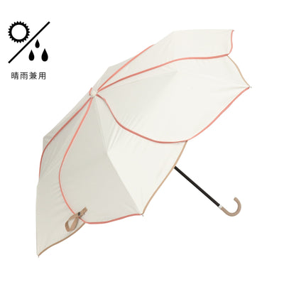 BICOLOR PIPING 折疊雨傘 白色