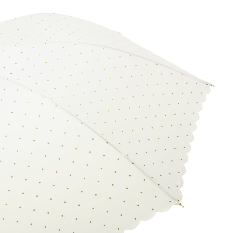 Dot Glitter Heat Cut Long Umbrella White