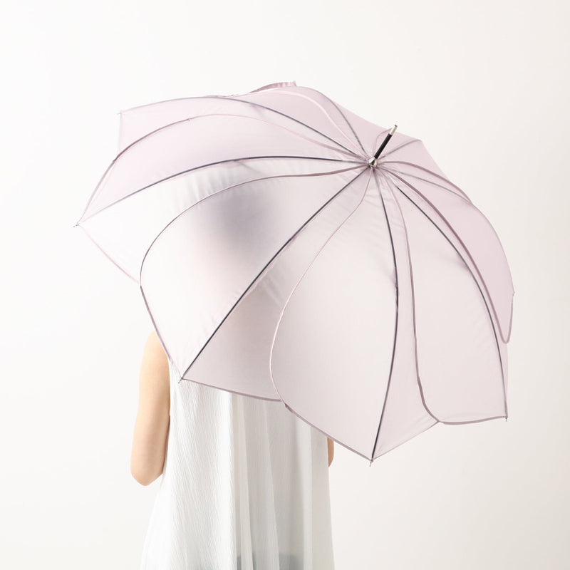 Clear Umbrella Powdery Flora Long Umbrella Lavender