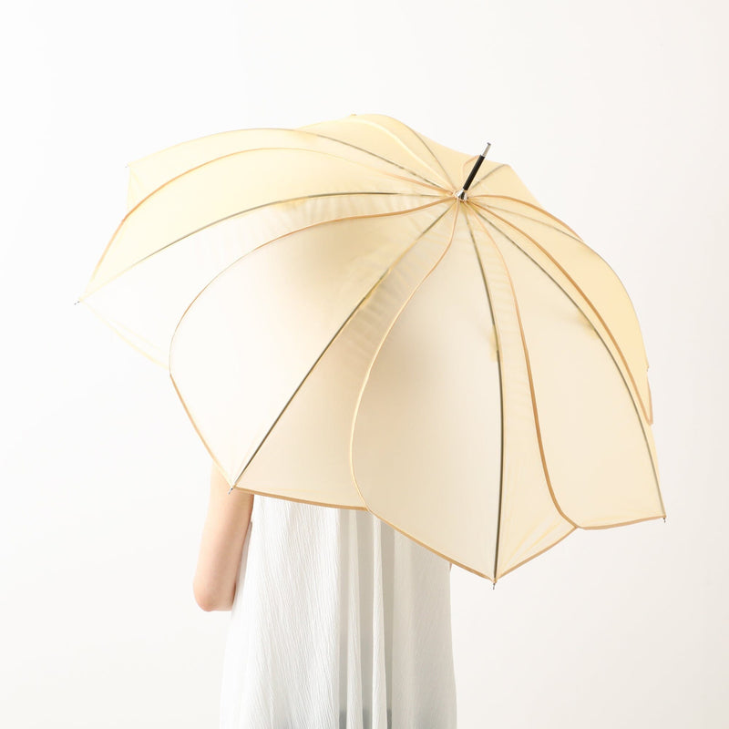 Clear Umbrella Powdery Floor Long Umbrella Yellow