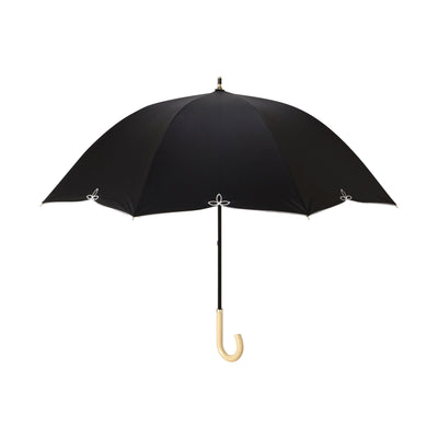 Blackout Birdcage Wide Scallop Long Umbrella Black