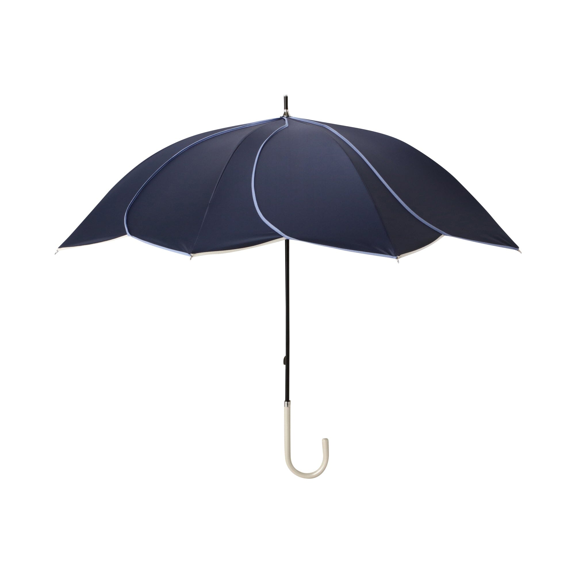 Bicolor Piping Long Umbrella 50cm Navy