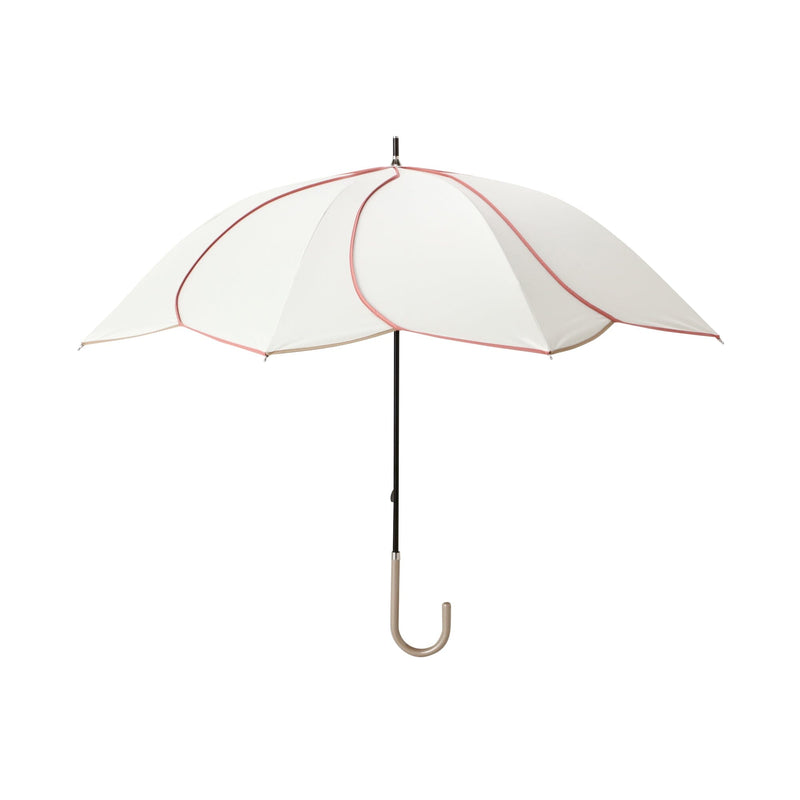 Bicolor Piping Long Umbrella 50cm White