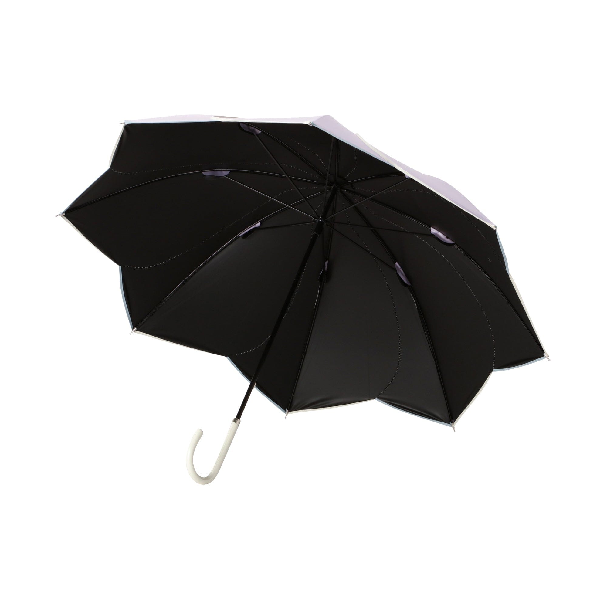 Bicolor Piping Long Umbrella 50cm Purple