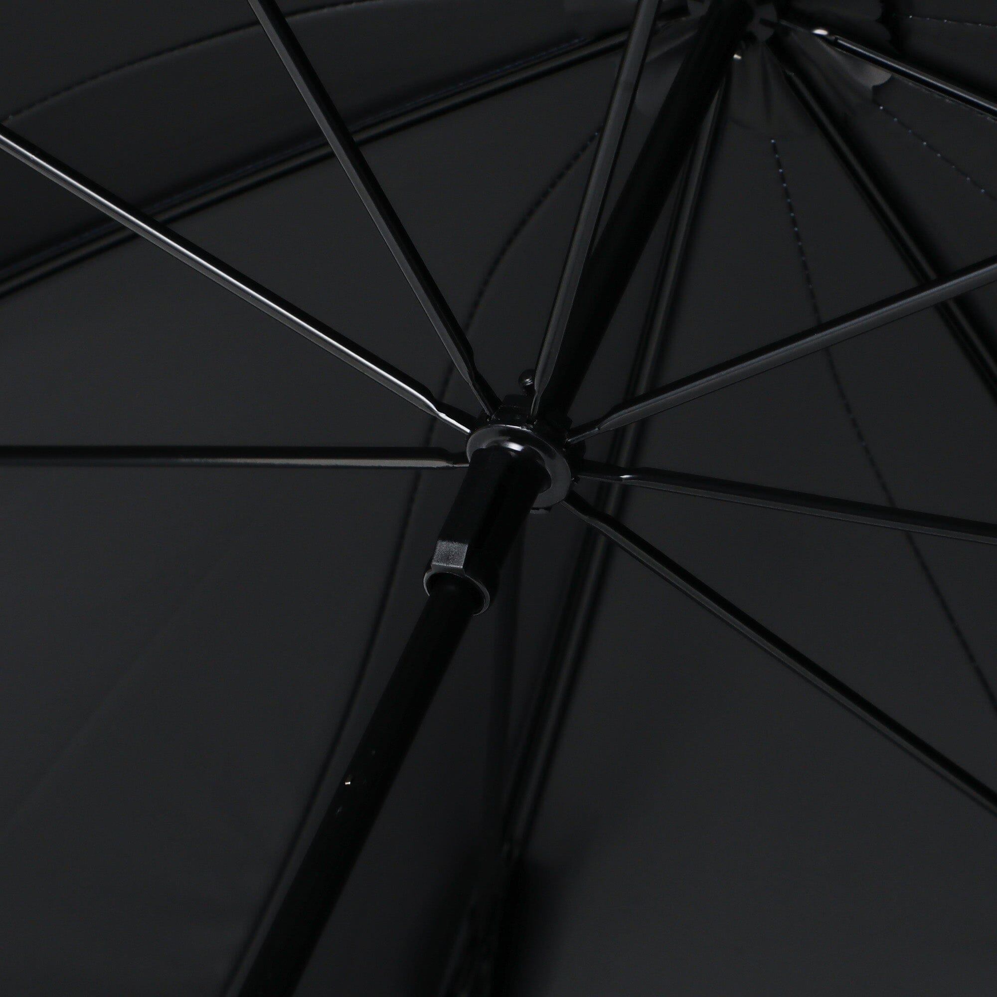 Bicolor Piping Long Umbrella 58Cm White (For Both Sunny And Rainy Days)