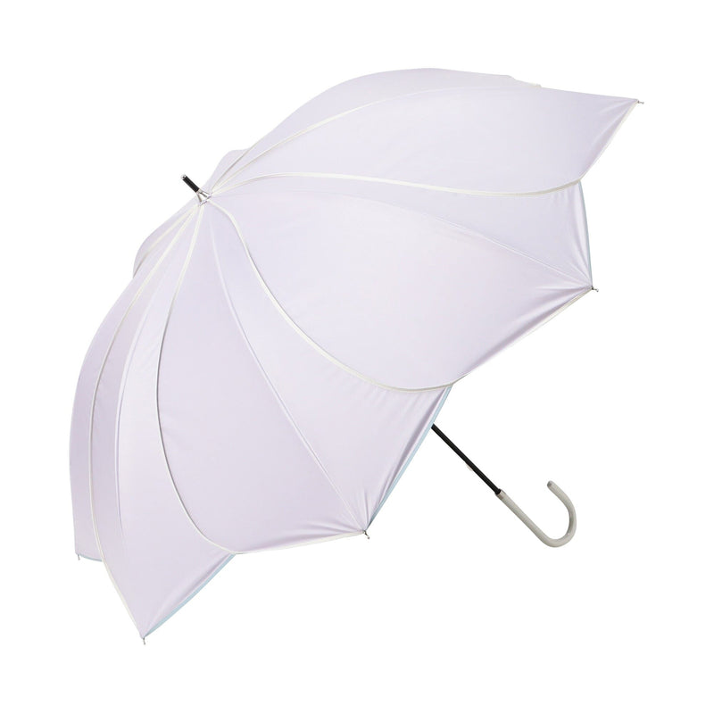 Bicolor Piping Long Umbrella 58Cm Purple (For Both Sunny And Rainy Days)