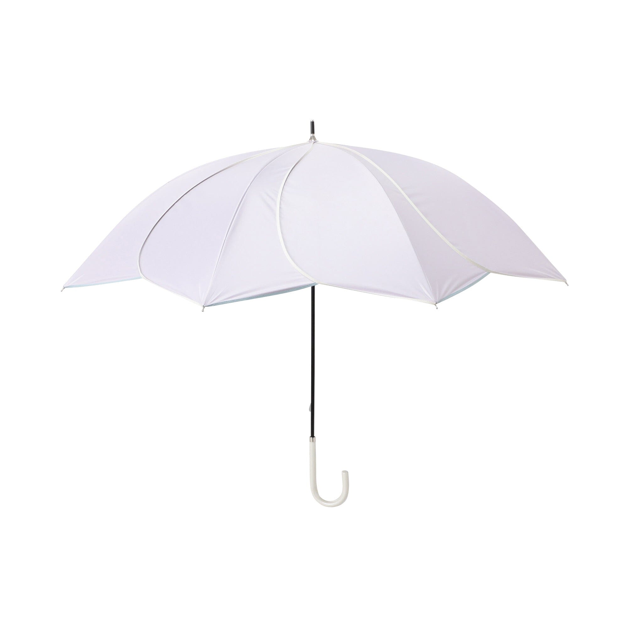 Bicolor Piping Long Umbrella 58Cm Purple (For Both Sunny And Rainy Days)