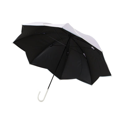 Bicolor Piping Long Umbrella 58Cm Purple (For Both Sunny And Rainy Days)