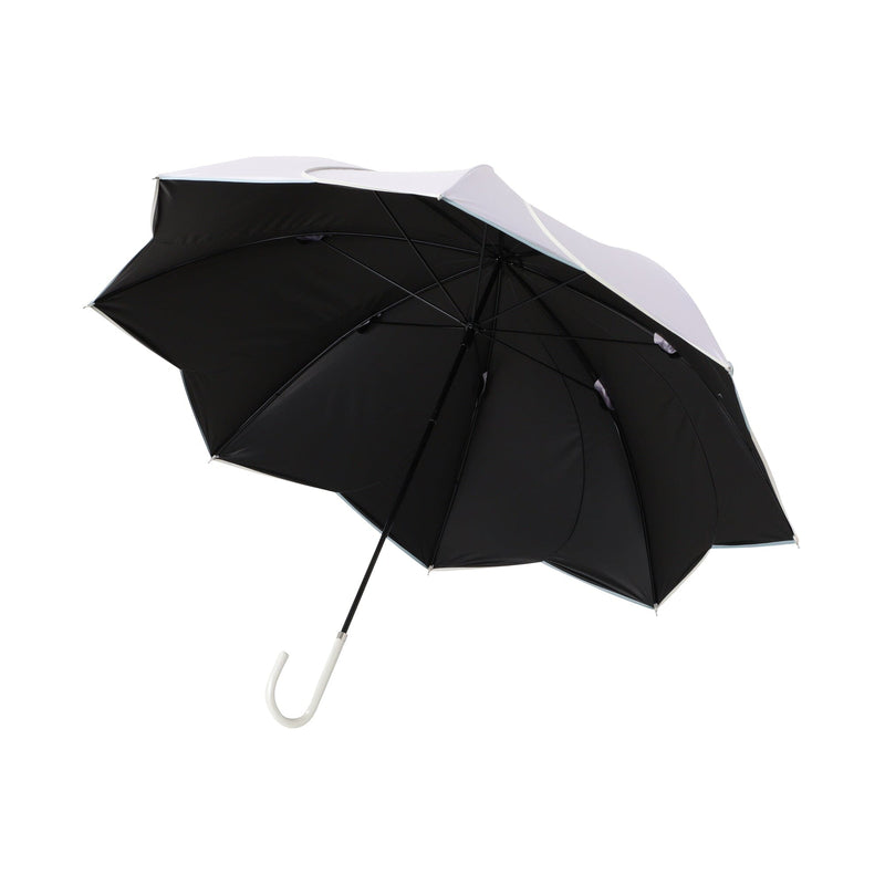 Bicolor Piping Long Umbrella 58Cm Purple (For Both Sunny And Rainy Days)