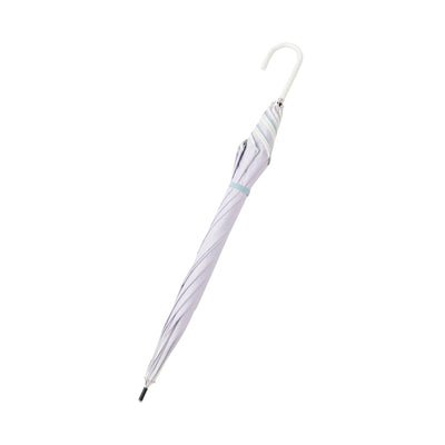 Bicolor Piping Long Umbrella 58Cm Purple (For Both Sunny And Rainy Days)