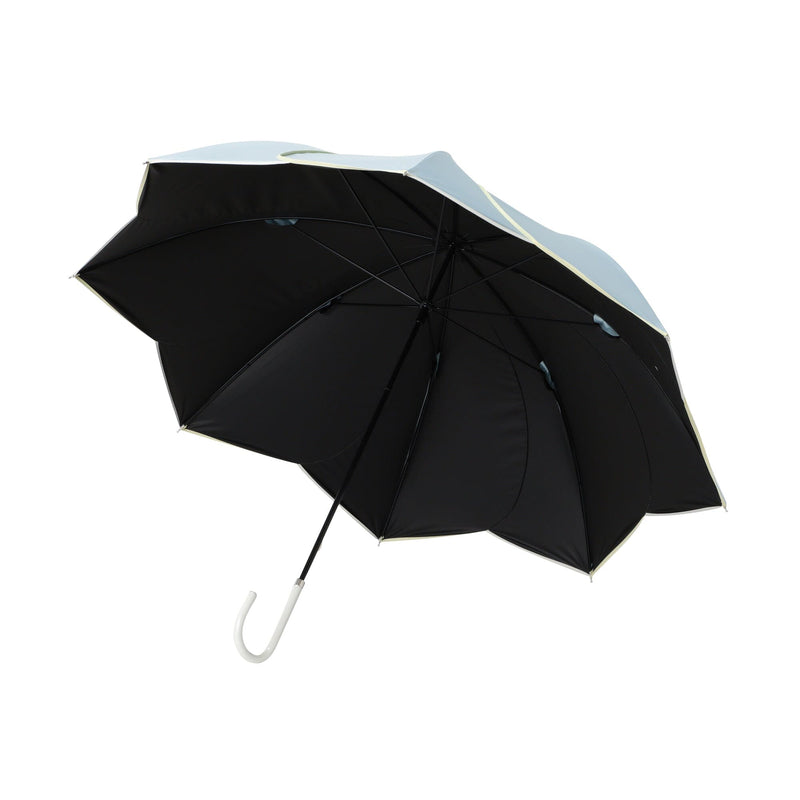 Bicolor Piping Long Umbrella 58Cm Green (For Both Sunny And Rainy Days)