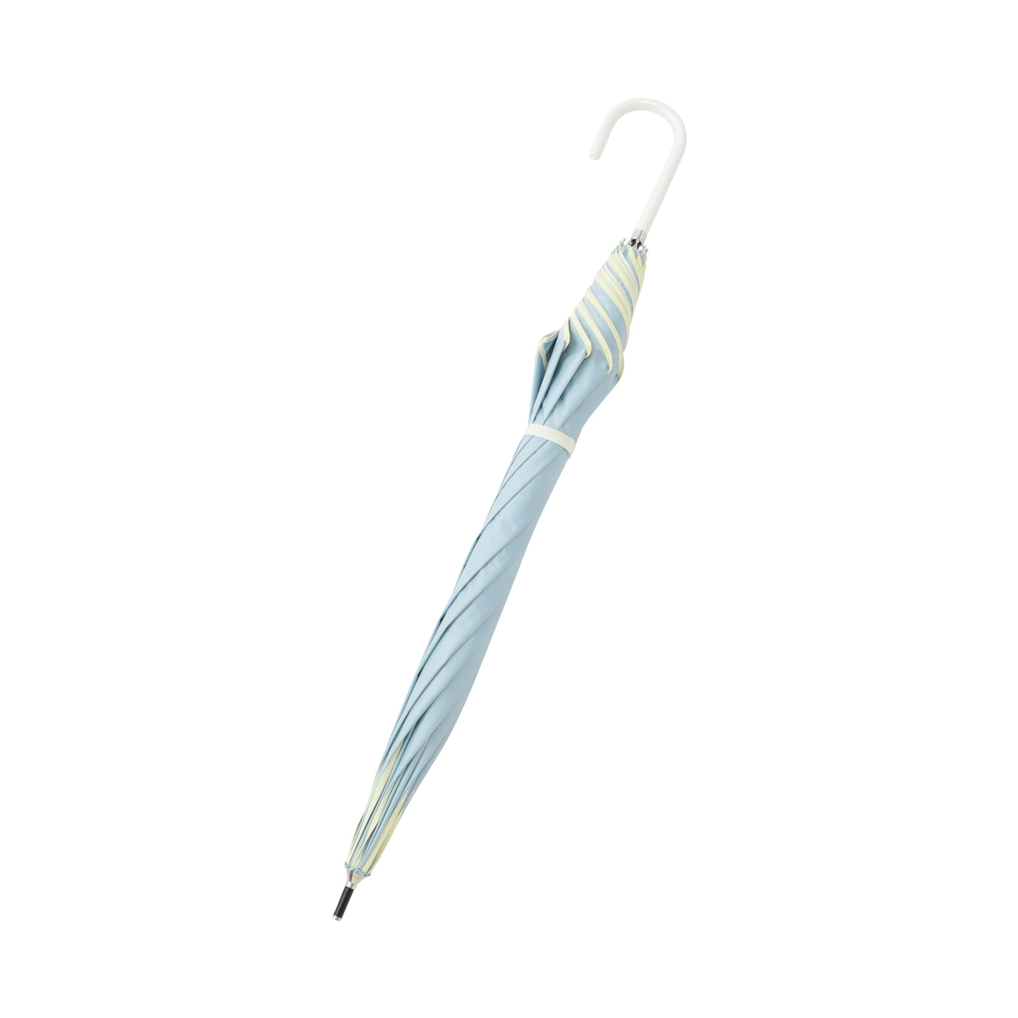 Bicolor Piping Long Umbrella 58Cm Green (For Both Sunny And Rainy Days)