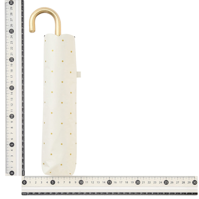 Dot Glitter Heat Cut Folding Umbrella 50Cm White (For Both Sunny And Rainy Days)