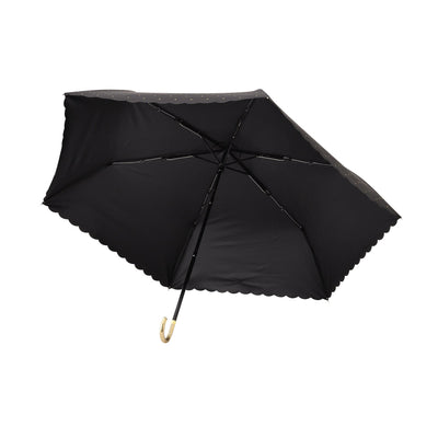 Dot Glitter Heat Cut Folding Umbrella 50Cm Black (For Both Sunny And Rainy Days)