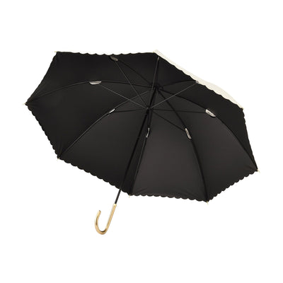 Dot Glitter Heat Cut Long Umbrella 58Cm White (For Both Sunny And Rainy Days)