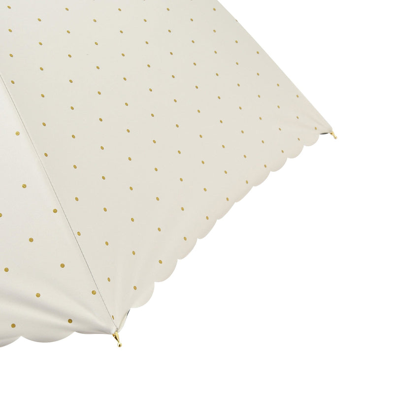 Dot Glitter Heat Cut Long Umbrella 58Cm White (For Both Sunny And Rainy Days)