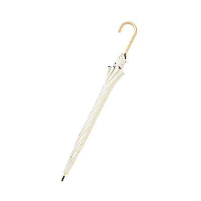 Dot Glitter Heat Cut Long Umbrella 58Cm White (For Both Sunny And Rainy Days)