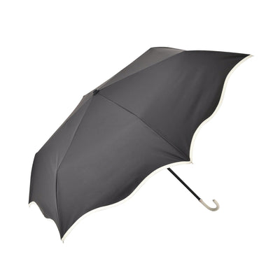 Wave Parasol Folding Umbrella 50cm Black (For Both Sunny And Rainy Days)