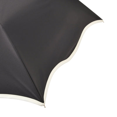Wave Parasol Folding Umbrella 50cm Black (For Both Sunny And Rainy Days)