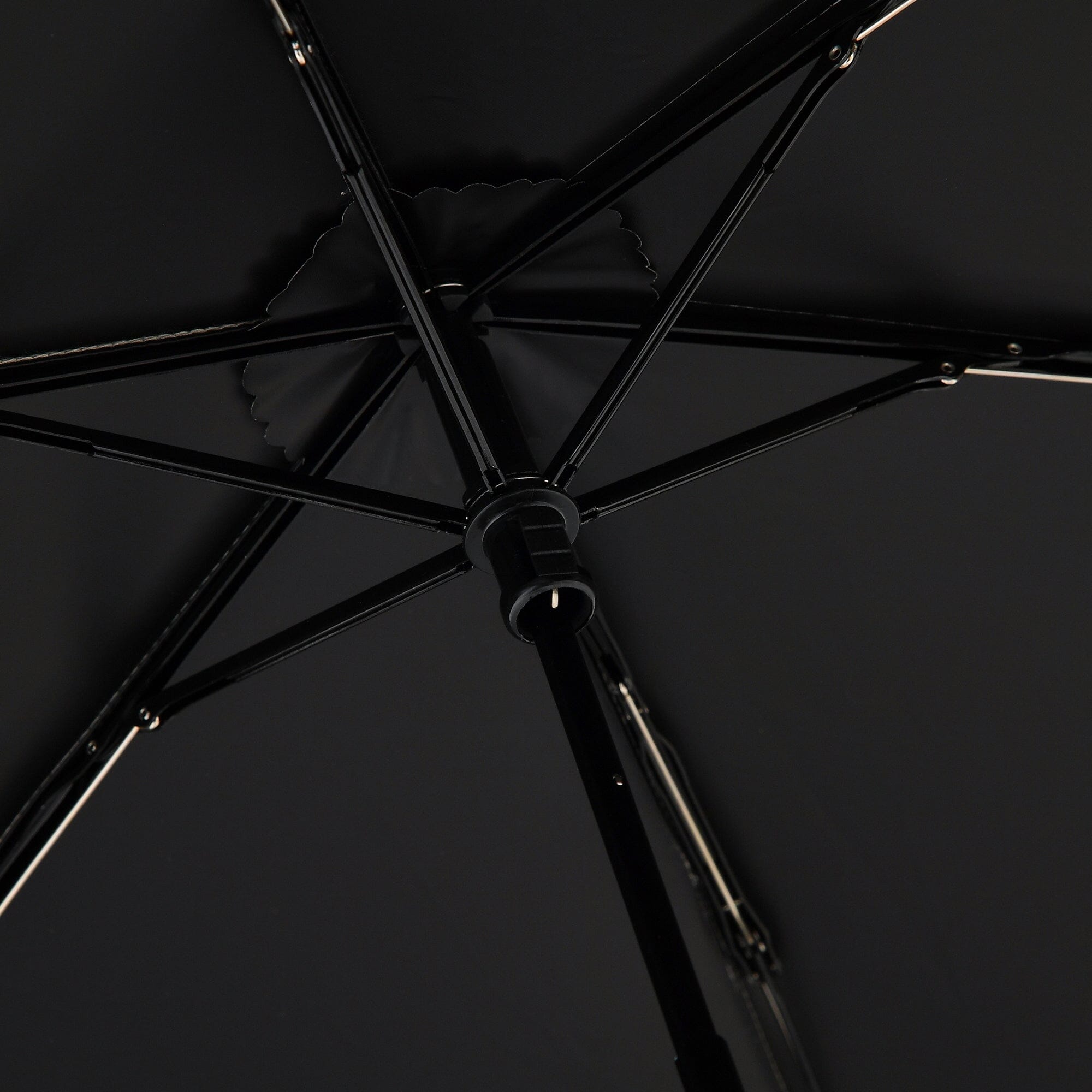 Wave Parasol Folding Umbrella 50cm Black (For Both Sunny And Rainy Days)