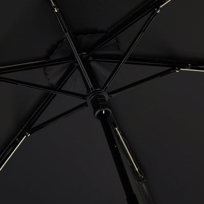 Wave Parasol Folding Umbrella 50cm Black (For Both Sunny And Rainy Days)