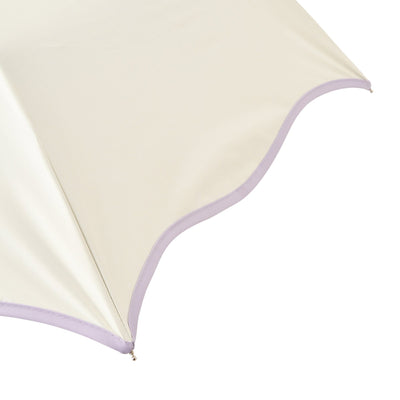 Wave Parasol Folding Umbrella 50cm White (For Both Sunny And Rainy Days)
