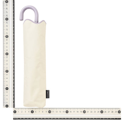 Wave Parasol Folding Umbrella 50cm White (For Both Sunny And Rainy Days)