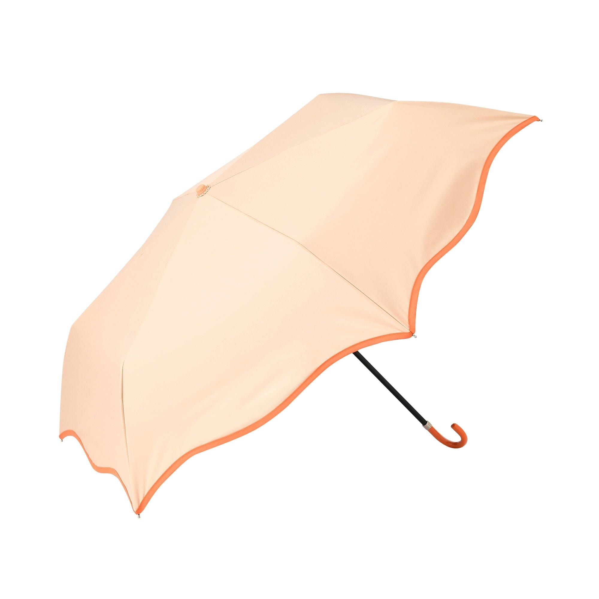 Wave Parasol Folding Umbrella 50cm Orange (For Both Sunny And Rainy Days)