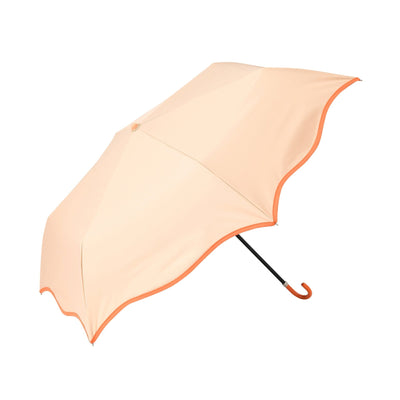 Wave Parasol Folding Umbrella 50cm Orange (For Both Sunny And Rainy Days)
