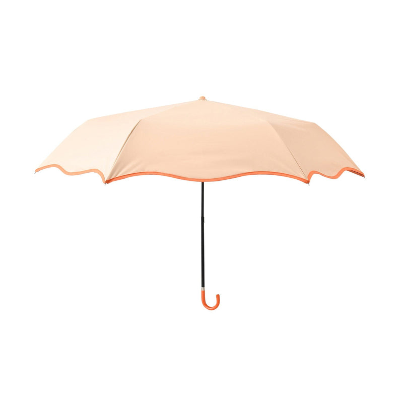 Wave Parasol Folding Umbrella 50cm Orange (For Both Sunny And Rainy Days)