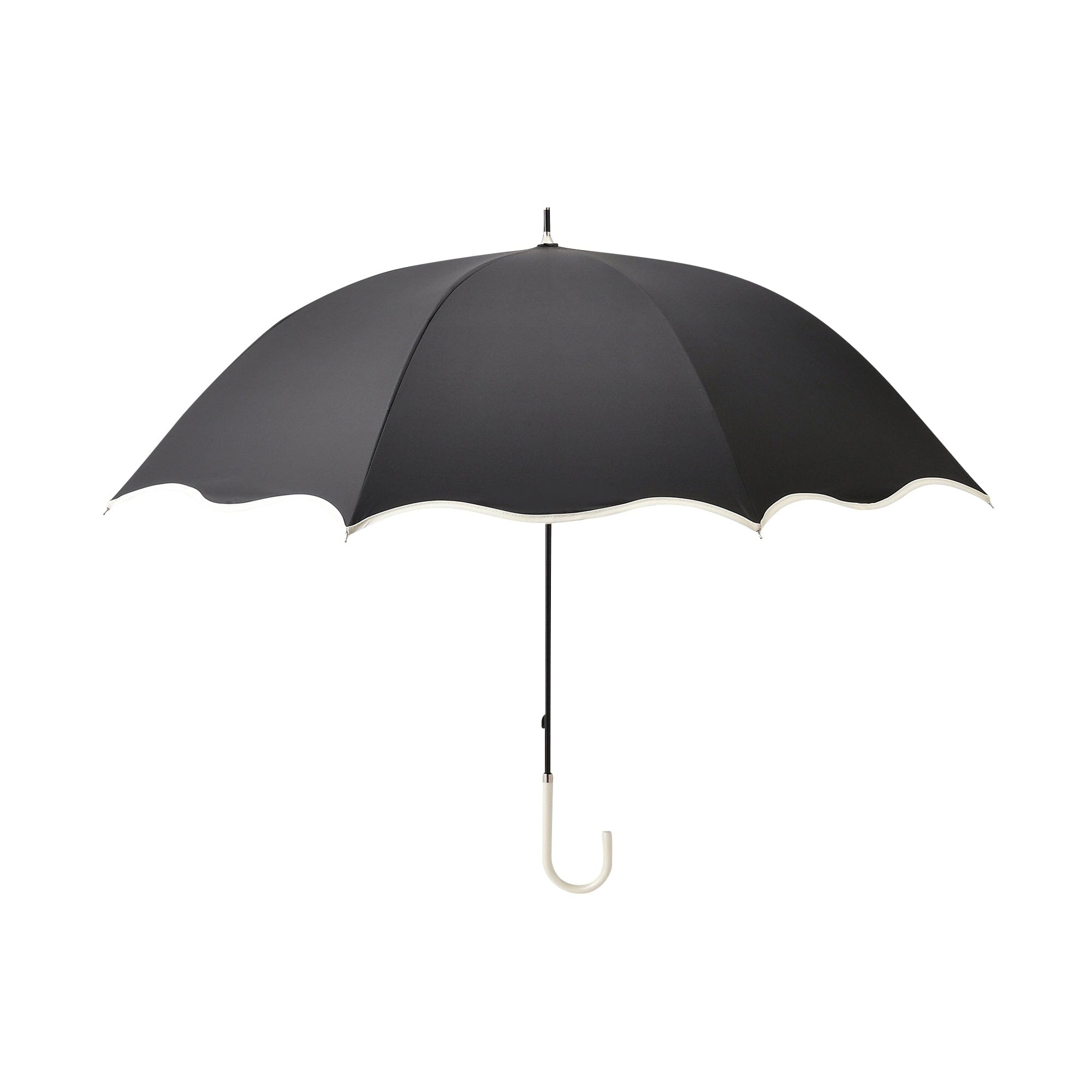 Wave Parasol Long Umbrella 58cm Black (For Both Sunny And Rainy Days)