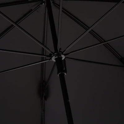 Wave Parasol Long Umbrella 58cm Black (For Both Sunny And Rainy Days)