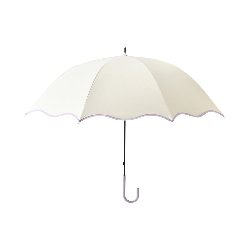 Wave Parasol Long Umbrella 58cm White (For Both Sunny And Rainy Days)