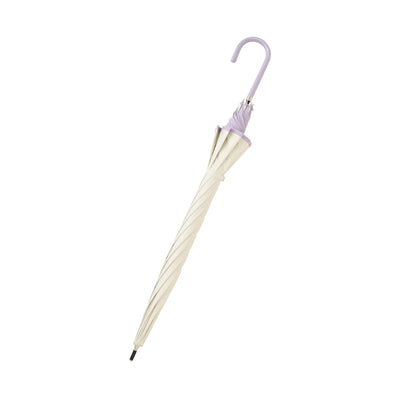 Wave Parasol Long Umbrella 58cm White (For Both Sunny And Rainy Days)